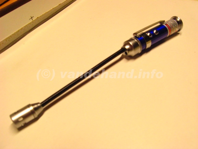 LED inspectielampje met rode laserpointer LED inspectielampje met rode laserpointer