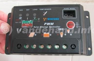 Spaningsregelaar 10A 12 24 V voor zonnepaneel Spaningsregelaar 10A 12 24 V voor zonnepaneel