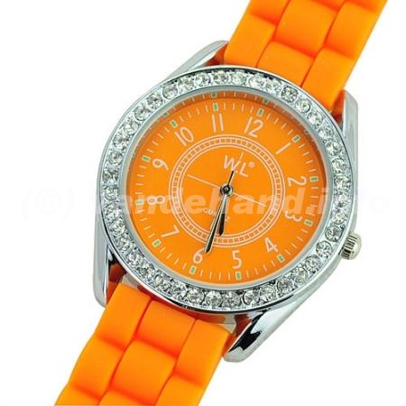 Quartz gestuurd oranje Heren en Dameshorloge