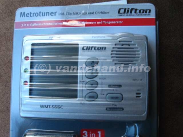 Clifton Metrotuner 3 in 1 Incl Clip Microfoon en oortelefoontje