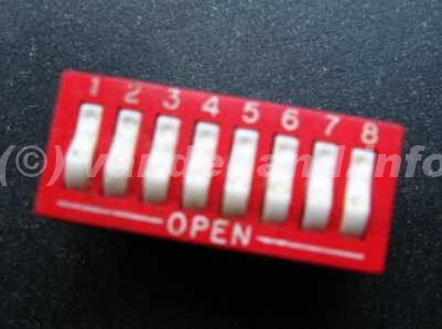 Dip Switches DSR 08 met tuimelschakelaars