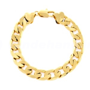 18k geelgoudgevulde armbandketting