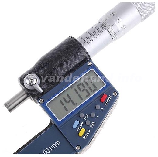 Digitale micrometer 0 25 mm Digitale micrometer 0 25 mm